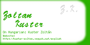 zoltan kuster business card